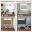 Allesin Top Down Bottom Up Cellular Shades,Blackout Blinds Noise Reduction, Cordless Cellular Shades Room Darkening Honeycomb Blinds, Light Filtering (White,34"x72")