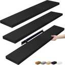 Sorbus Floating Shelves for Wall - 35 Inch Long Bathroom Shelves, Wall Decor for Bedroom, Kitchen, Living Room & Book Storage - Mounted Floating Shelf with Invisible Brackets (Black, 3 Pack)