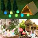 KIMOBER 35PCS Mini Luminous Frogs Miniature Figurines,Glow in Dark Tiny Resin Frog Figures for Fairy Garden Moss Landscape DIY Terrarium Crafts