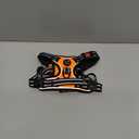 PHOEPET No Pull Dog Harnesses for Small Dogs Reflective Adjustable Front Clip Vest with Handle 2 Metal Rings 3 Buckles  (S, Orange)