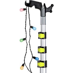 Christmas Light Hook Pole, 4-14 FT Telescopic Extension with Hanging Hook