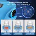 YOUKADA Neck Massager, 3 in 1 Modes, Electric Shoulder Relaxer, Neck Stretcher with Heat for Pain Relief Deep Tissue, Ergonomic 26Shoulder Massager, Portable for Car/Office/Home (Blue)