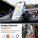 DEERLAMN Strong Magnetic Case for iPhone 17 Pro 6.3-Inch,[Compatible with Magsafe][Military Grade Drop Protection] Clear Slim Shockproof Protective Phone Cover-Transparent+Black