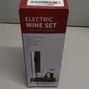 COKUNST Electric Wine Opener, 4-in-1 Wine Bottle Opener Set with Base, Cordless Automatic Battery Operated Corkscrew with Foil Cutter, Pour, Vacuum Stoppers, Gift for Home Party, Staninless Steel