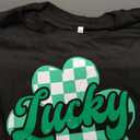 St Patricks Day Shirt Women: Lucky Shamrock Tshirt Irish Shirts St Patrick’s Clover Short Sleeve Tee Top M