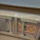 JELNER Adjustable Bamboo Laptop Desk with Cooling Fan, Foldable Bed Tray for Breakfast, Writing, and Drawing, with Tilting Top and Drawer, Portable Lap Desk for Bed, Sofa, and Floor.