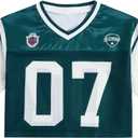 RoseSeek Girl's Jersey Shirts Number Graphic Tees Half Sleeve Hip Hop Y2k Crop Tops Football Jersey Mix Green 11Y