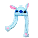 LGQHCE S-tittch Funny Plush Hat, S-tittch Kids Plush Hat Cartoon Rabbit Hat with Moving Ears Short Plush Cartoon Hat Animal Shaped Cap Soft Warm Winter for Festival Cosplay Birthday Gifts (Light Blue)