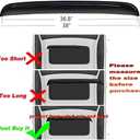 RN98 Universal Rain Snow Guard Sun Roof Wind Deflector,1pcs Tape-On Dark Smoke Auto Moonroof Window Visor Fit The Sunroof/Moonroof Which is Not Wider Than 36.8".