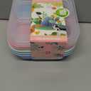 Bento Box Adult Lunch Box 4 Pack Lunch Containers 4-Compartment Reusable Food Storage Snack Containers Dishwasher Safe Stackable for Work & Travel