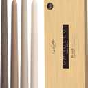 Viyffo Taper Candles 10 Inch Brown 4 Pack Unscented, Smokeless Long Tall Tapered Candlesticks Wedding Home Decor Dinner Natural Color Series