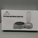 Dog Bowls, Cat Food and Water Bowl Set with Water Dispenser and Stainless Steel Bowl for Cats and Small Dogs - Orange