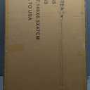 MATICO 58.5" Outdoor Clear Door Awning Patio Window Cover Polycarbonate Rain & Snow Protection, Modern Hollow Sheet with UV Protection Cover, Window Door Awning Canopy,Tea/Black-Edge