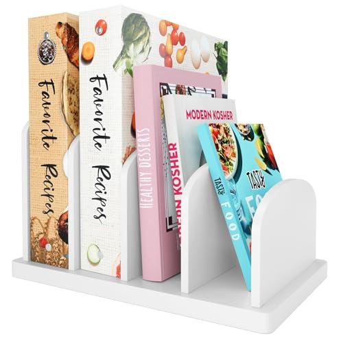 Cook Book Organizer, Recipe Book Holder Rack, Tabletop Stand for Convenient Cookbook Storage, 4-Slot Cook Book Stand Kitchen, Binder Holder for Desk & Countertop (White, 12.6 x 8 7.72'') Cook Book Organizer, Recipe Book Holder Rack, Tabletop Stand for Convenient Cookbook Storage, 4-Slot Cook Book Stand Kitchen, Binder Holder for Desk & Countertop (White, 12.6 x 8 7.72'')