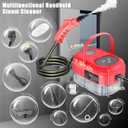 Handheld Steam Cleaner with Touch Screen, Portable Steamer for Cleaning, Hand Held Steamer Cleaner, Pressurized Hand Steam Cleaner for Home Car Detailing Walls Grout Couch Tile Carpet, Red