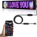 Programmable LED Sign for Business,Flexible Digital Sign,Scrolling LED Sign,Bluetooth APP,DIY Design Animations,Text, Graffiti,Colour (23''x5'')