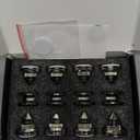 Speaker Spikes Floor Protectors 8pcs, Adjustable Shockproof Speaker Isolation Stand Feet for HiFi Amplifier, Subwoofer, DAC Recorder, Turntable, Cone Base Pad with Adhesive, Silver