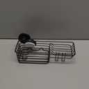 TAILI Shower Caddy Suction Cup with Hooks & Soap Holder, Heavy Duty Bathroom Shower Organizer, No Drilling Shelves for Inside Bathroom, Metal Storage Basket-Brown