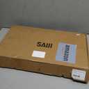 SAIJI Height & Angle Adjustable Laptop Stand for Bed, Lap Desk Bed Tray Table, Light Weight Foldable Portable Laptop Table for Couch Sofa Chair Floor Desk for Adults, Kids (Black) (20.5 x 11.8 In)