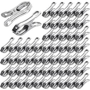 200PCS Greenhouse Clamps for Plants, Stainless Steel Clips for Netting, Strong Grip to Hold Down Shade Cloth or Plant Cover on Garden or Greenhouse Hoops, 2 Inch