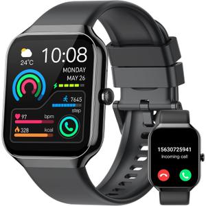 Smart Watch, 1.96" HD Smartwatch for Men Women (Answer/Make Call), 2026 Fitness Activity with Heart Rate/Sleep Monitor/Pedometer, IP68 Waterproof, 113+ Sport Modes Running Watch for Android iOS