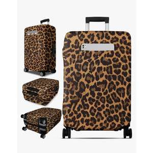 Slohif Luggage Cover for Suitcase Tsa Approved Protector - Leopard Luggage Sleeve Large Suit Case Cover Travel Stretch Baggage Case Protective Washable Fit 24-27 Inch