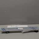 Neodrain 24-Inch Offset Side Outlet Linear Shower Drain with Quadrato Pattern Grate Cover, Brushed 304 Stainless Steel Rectangle Shower Floor Drain, with Leveling Foot, Hair Strainer Catcher