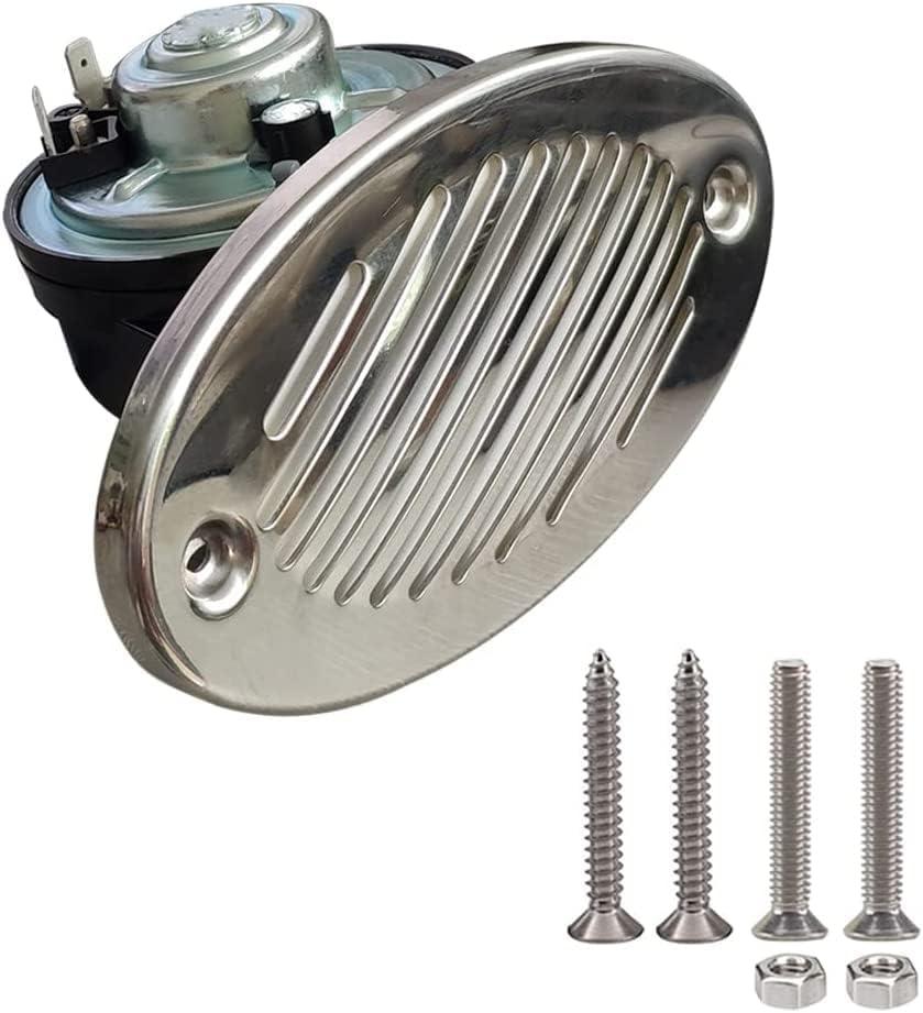 CLINK 316 Stainless Steel 12V Hidden Flush Mount 5190512 Marine Boat Horn With two types of 316 stainless steel mounting screws Two Hole Installation Spacing of 114.3 mm