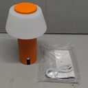 Mushroom Indoor/Outdoor Waterproof Shower Battery Operated Cordless Portable Rechargeable Touch Dimming LED Table Lamp for Bedroom/Dinning/Patio (Orange)