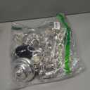 Dandat 3 Pcs 5 Arm Metal Candelabra Candlestick Holders 10.24 Inch Tall Candlestick Holders Gothic Candle Holder for Home Wedding Church Halloween Party(Silver)