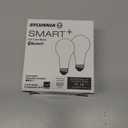 Sylvania Smart+ Bluetooth Mesh 60W Equivalent A19 LED Light Bulb, Full Color and Dimmable White, Compatible with Alexa, 2 Pack