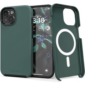 Crave Dual Guard Compatible with iPhone 15 Case, Compatible with MagSafe Shockproof Protection Dual Layer Case for Apple iPhone 15 (6.1") - Forest Green