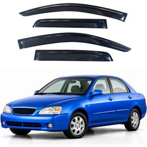 IG Window Visors Fit for 2001-2004 Kia Spectra, Out-Channel Rain Guards Vent Wind Deflectors 4PC, Car Accessories for 01-04 Spectra