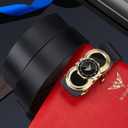 VANNANBA Genuine Leather Belts for men, Fashion Dress Designer Slide Belt for men Automatic Bucklewith Gift Box (Black)