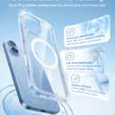 TORRAS Magnetic Shockproof for iPhone 17 case with Camera Control, [12FT Military Grade Drop Protection][Fit for MagSafe], Transparent Anti-Fingerprint & Soft Touch Case for iPhone 17, Crystal Clear