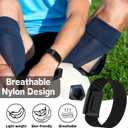 Vanet Nylon Straps Compatible with Whoop 5.0 Bands Peak, MG Life and One, Elastic Woven Strap Breathable Sport Adjustable Stretchy Braided Replacement Bands for Men Women [NOT for Gen 4], 2 Pack