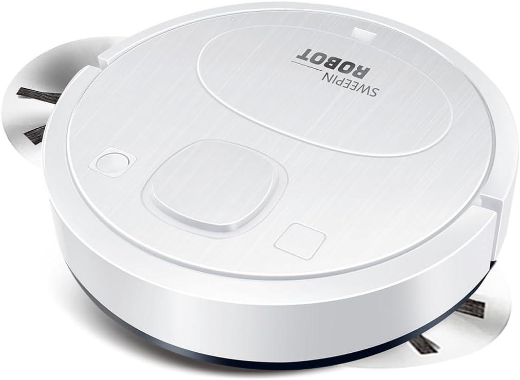 Robot Vacuum 1000Pa Powerful Tangle - Free Suction, 60 Min Runtime, Handles Hard Floors, Carpets & Pet Hair Easily, Intelligent Obstacle Avoidance, Quiet Operation, One - Touch Control (White)