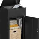 Yizosh Package Delivery Boxes for Outside,Extra Large Mailbox for Parcel with Secure Storage,Anti-Theft Parcel Mailbox with Coded Lock,Steel Package Delivery Box for Outdoor,Curbside,Porch (33.5"H)