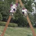 Faux Flower Swag Set of 2 for Wedding Welcome Signs Floral Swag Wedding Reception Ceremony Signs Decor (Lavender & Cream)