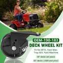 OEM-190-183 Deck Wheel Kit Replacement for MTD Lawn Tractor 38-Inch and 42-Inch Decks 2009 and Prior