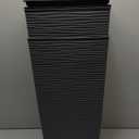 Mueller M-Resin Heavy Duty Tall Planters for Outdoor Plants, Indoor Grande Plant Pots, Boxes, Trees, Flower Pots, 2-Piece Set, 27.5”, Modern Design, Built-in Drainage, Front Porch Decor, Dark Grey