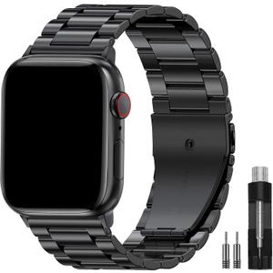 EPULY Metal Band Compatible with Apple Watch Bands for Men 49mm 46mm 45mm 44mm 42mm 41mm 40mm 38mm, Business Stainless Steel Strap for iWatch Bands Series 11 10 9 8 7 6 5 4 3 2 1, SE3 2 1, Ultra3 2 1 (Black)