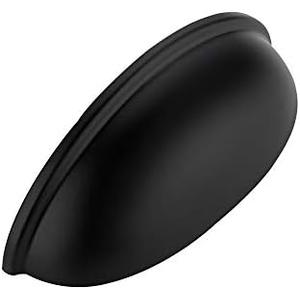 Ravinte 35 Pack 3" Drawer Pulls Flat Black Cabinet Cup Pulls Kitchen Hardware Cabinet Handles Drawer Handles Knobs 3 inch Hole Center