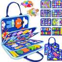 Walenty Busy Board Montessori Toys for Toddler Boy Birthday Gifts, Busy Book Sensory Learning Toys for Toddlers, Educational Activities Airplane Car Travel Toy for Boys