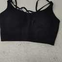 Baleaf Women's Sports Bra Longline, Molded Cup Yoga Bra Thin Strap Low Impact Workout Crop Tank Tops, L/XL