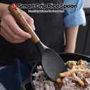 WAGENSTEIGER Silicone Rice Paddle with Wooden Handles: Non-Stick Rice Spoon, Mashed Potato Serving Spoon, Heat Resistant Cookware, Protects Surfaces with Gentle Head Design