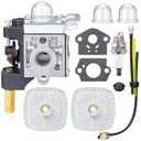 HOODELL SRM-210 GT-200R Carburetor Kit for Echo SRM-230 HC-150 PE-200 PPF-210 PAS-230 Carb, with Primer Bulb Air Filter for String Hedge Trimmer Edger