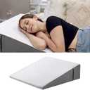 LOSKIA 7.5" Wedge Pillow for Acid Reflux Relief/Seniors, Wedge for Bed to Elevate Head, Acid Reflux Pillow, with Memory Foam Top Bed Wedge Pillow for Sleeping,Reading,Rest,Leg Elevation