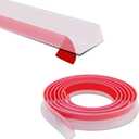 Shower Threshold Water Dam,Walk in Shower Water Guard, Shower Dam Water Barrier Bathroom Sink Splash for Dry And Wet Separation Caulk Seal Strip Edge Trim (39Inch, Transparent)