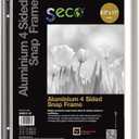 Front Load Easy Open Snap Frame Poster/Picture Frame 8.5 x 11 Inches, Silver Metal Frame (SN8511-SV)